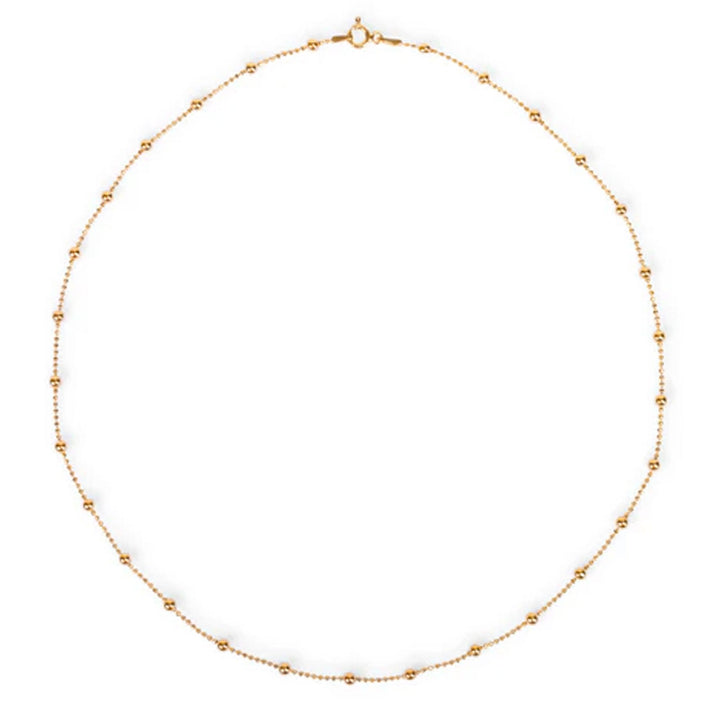 Gold Bead Chain Necklace - Cotswold Jewellery