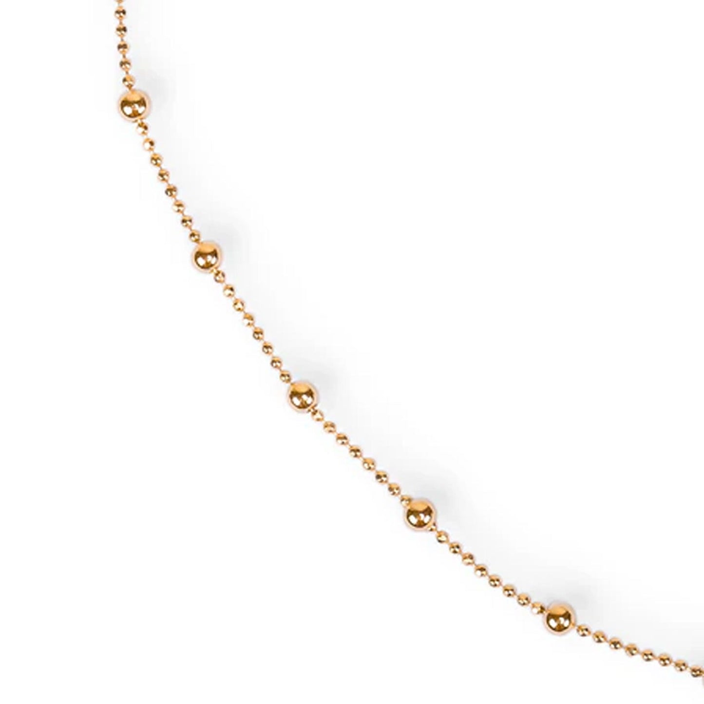 Gold Bead Chain Necklace - Cotswold Jewellery