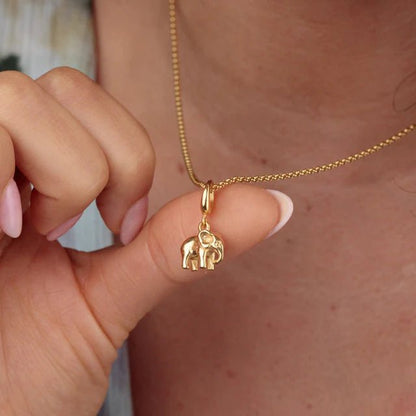 Gold Elephant Charm - Cotswold Jewellery
