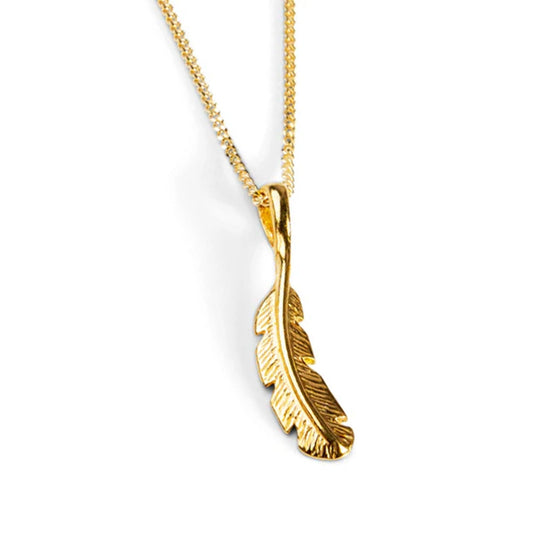 Gold Feather Necklace - Cotswold Jewellery