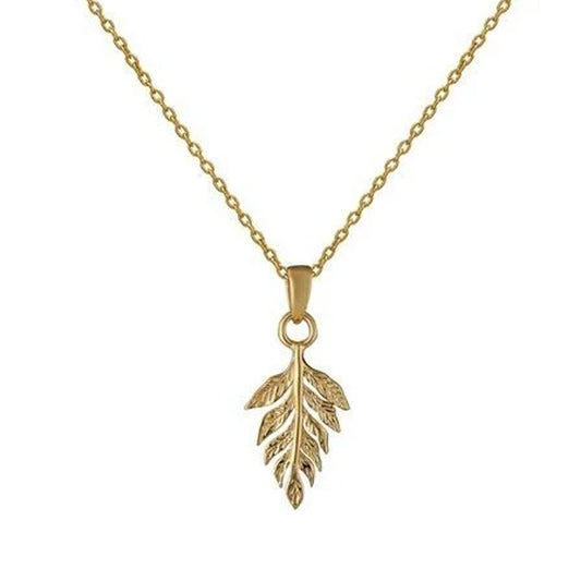 Gold Fern Necklace - Cotswold Jewellery