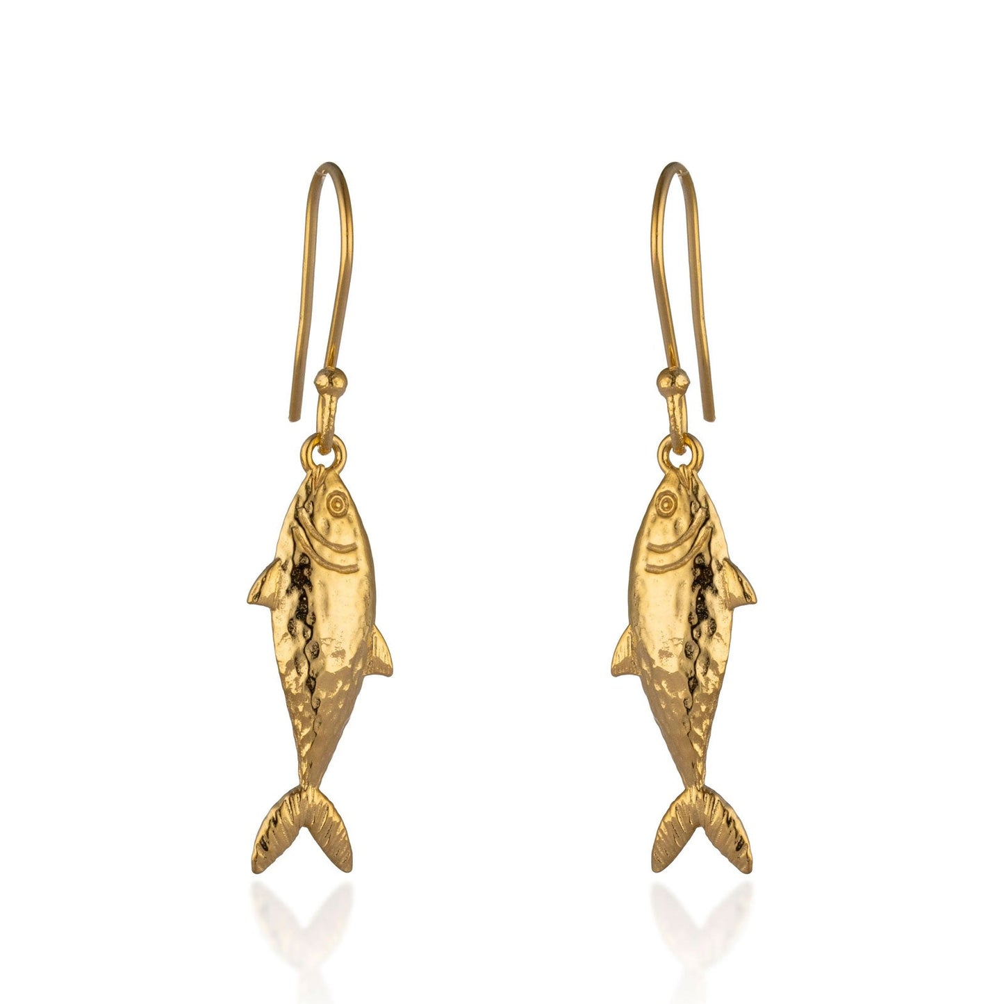 Gold Fish Earrings - Cotswold Jewellery