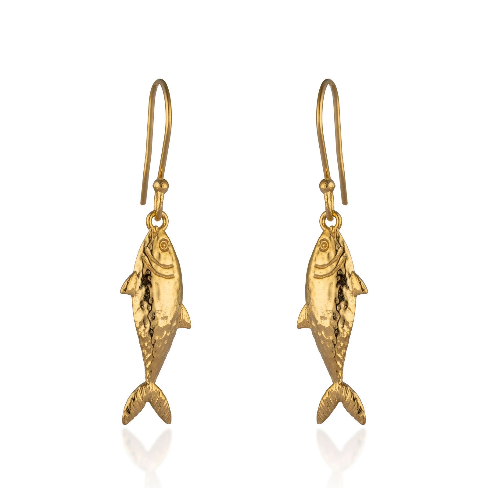Gold Fish Earrings - Cotswold Jewellery
