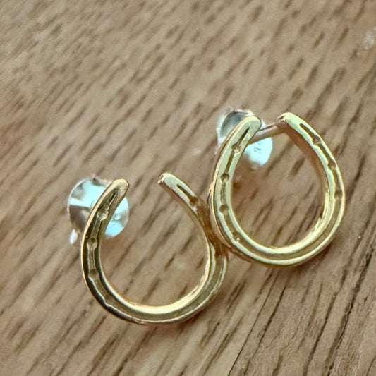 Gold Horseshoe Earrings - Cotswold Jewellery