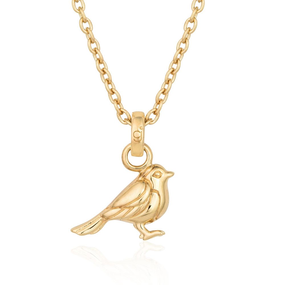 Gold Robin Necklace - Cotswold Jewellery