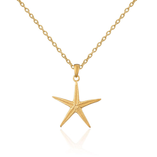Striking Starfish Gold Necklace