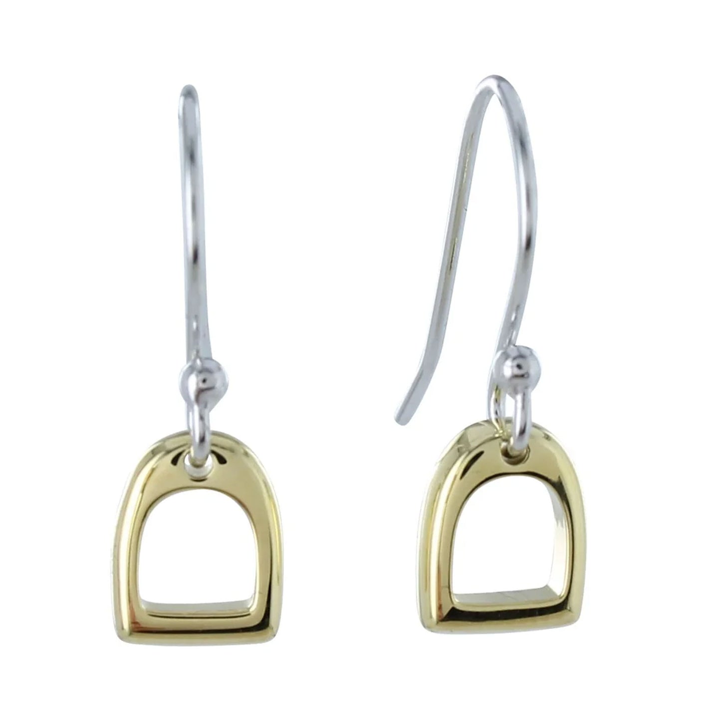 Gold Stirrup Earrings