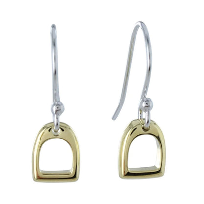 Gold Stirrup Earrings