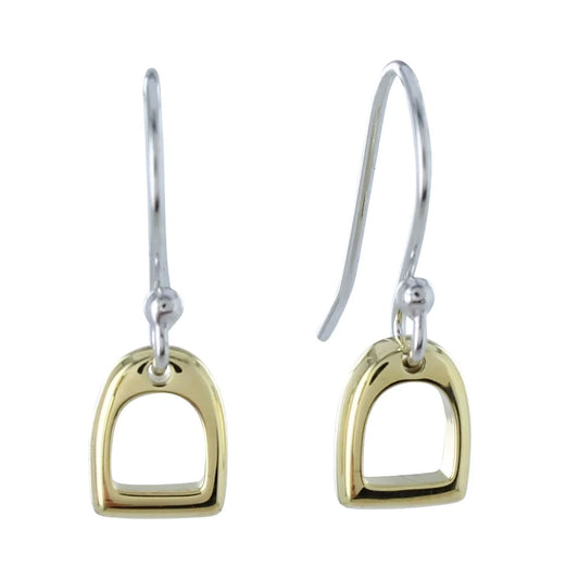 Gold Stirrup Earrings