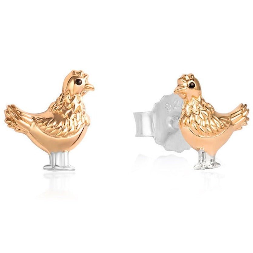 Golden Chicken Necklace & Earrings Set - Cotswold Jewellery