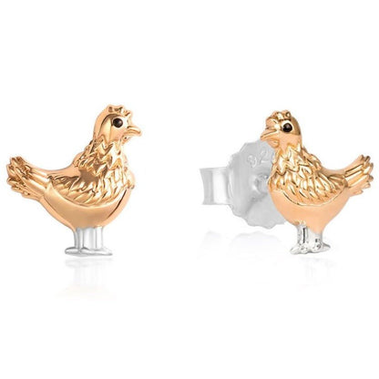 Golden Chicken Necklace & Earrings Set - Cotswold Jewellery