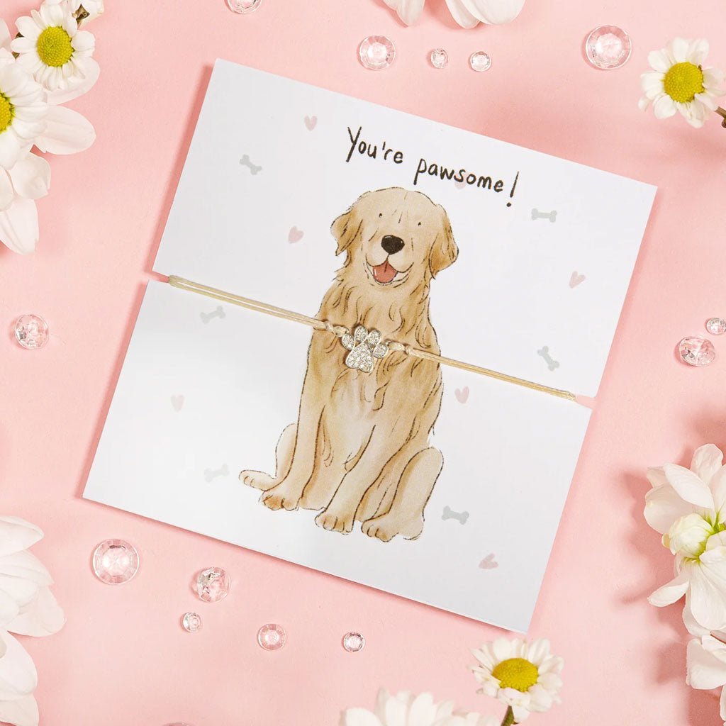 Golden Retriever Paw Print Bracelet - Cotswold Jewellery