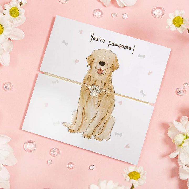Golden Retriever Paw Print Bracelet - Cotswold Jewellery