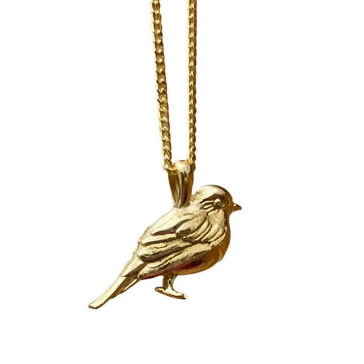 Pretty Golden Robin Necklace