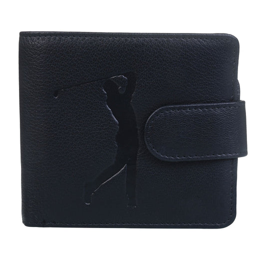 Golf Leather Wallet Black - Cotswold Jewellery