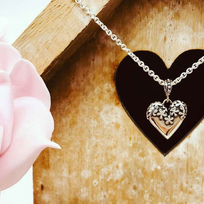 Pretty Heart Sterling Silver Handmade Necklace