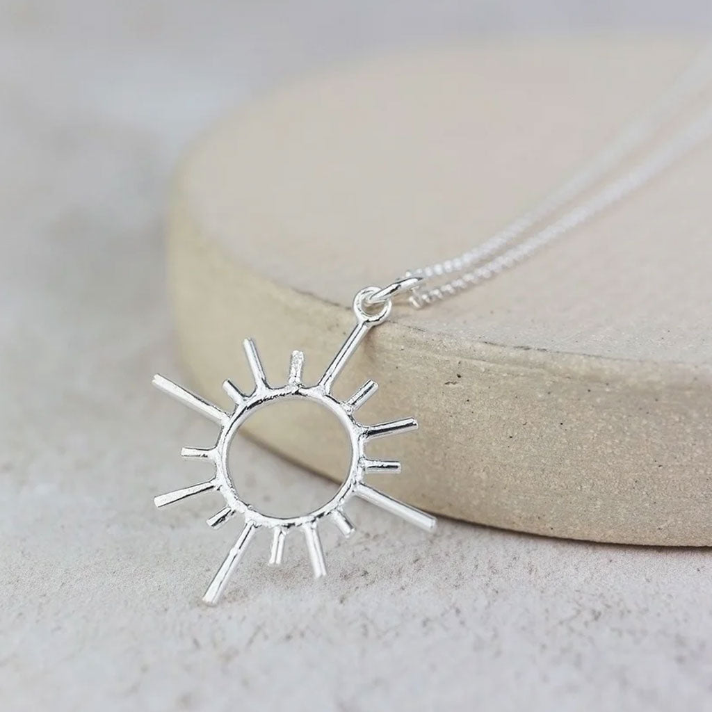 Gorgeous Sun Sterling Silver Handmade Necklace - Cotswold Jewellery