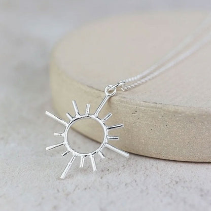 Gorgeous Sun Sterling Silver Handmade Necklace - Cotswold Jewellery