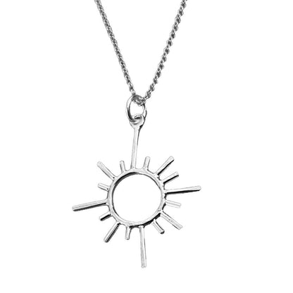 Gorgeous Sun Sterling Silver Handmade Necklace - Cotswold Jewellery