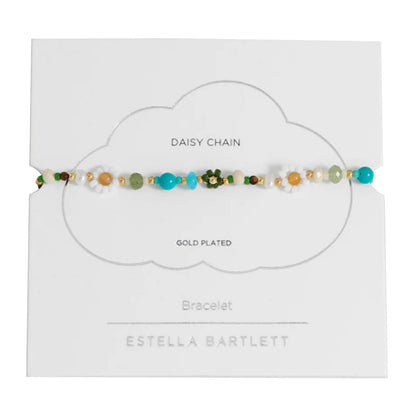 Green Flower Beaded Bracelet - Cotswold Jewellery