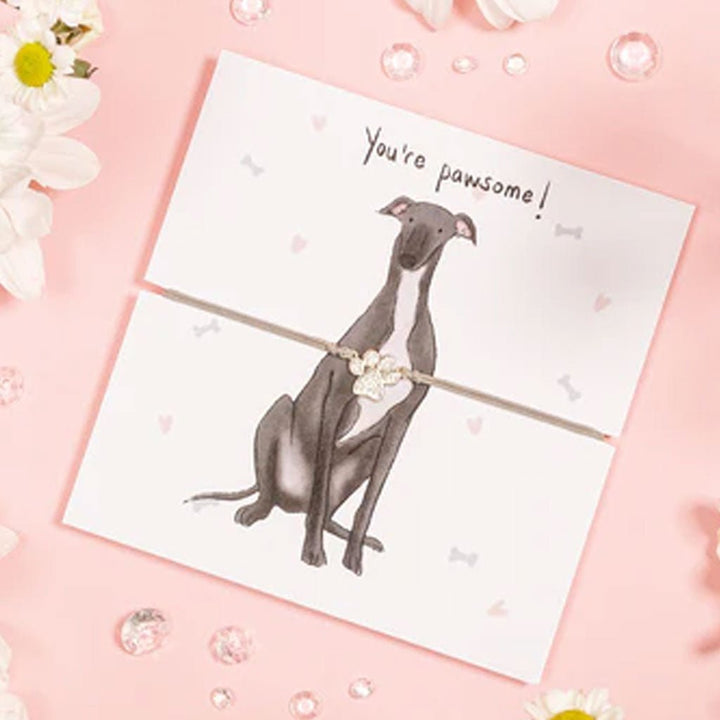 Grey Hound Paw Print Bracelet - Cotswold Jewellery