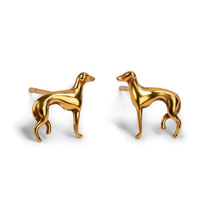 Greyhound Golden Earrings - Cotswold Jewellery