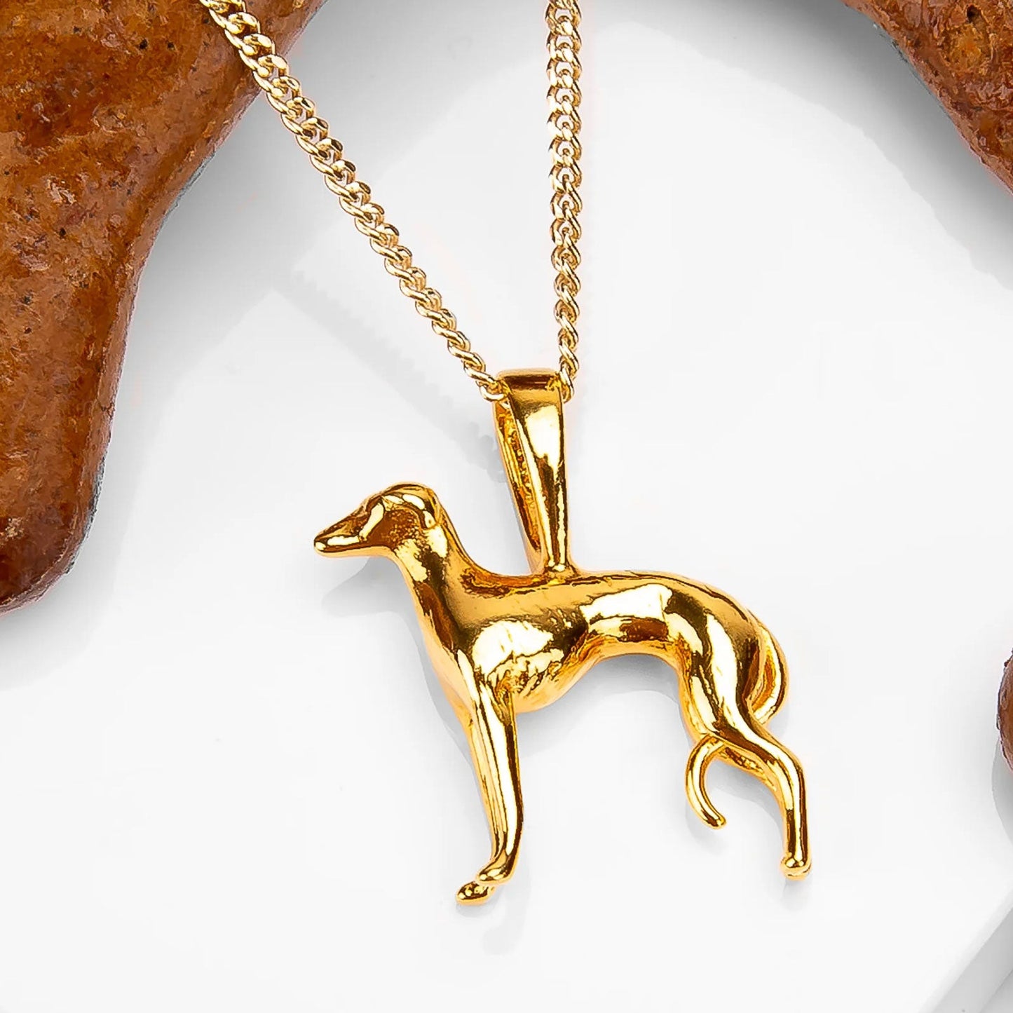 Greyhound Golden Necklace - Cotswold Jewellery