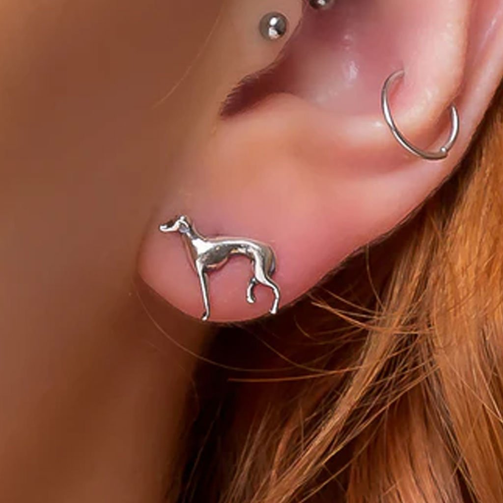Greyhound Sterling Silver Earrings - Cotswold Jewellery