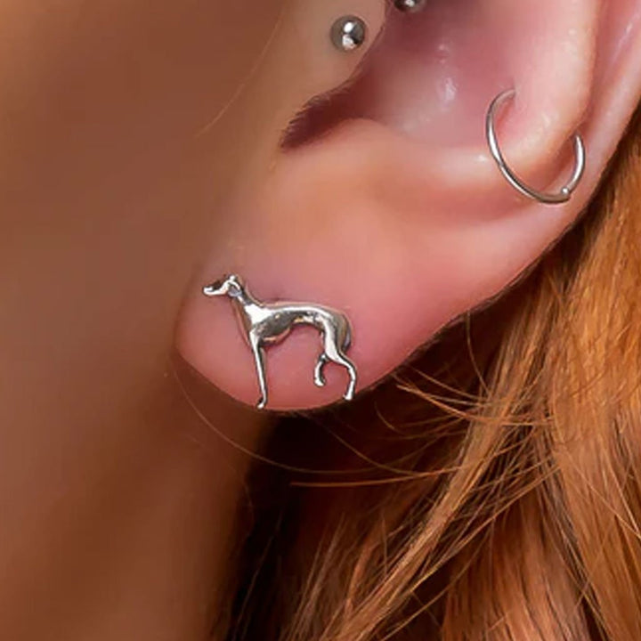 Greyhound Sterling Silver Earrings - Cotswold Jewellery