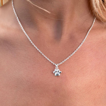 Dog Paw Necklace & Earrings Set