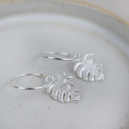 Handmade Monstera Leaf Earrings - Cotswold Jewellery