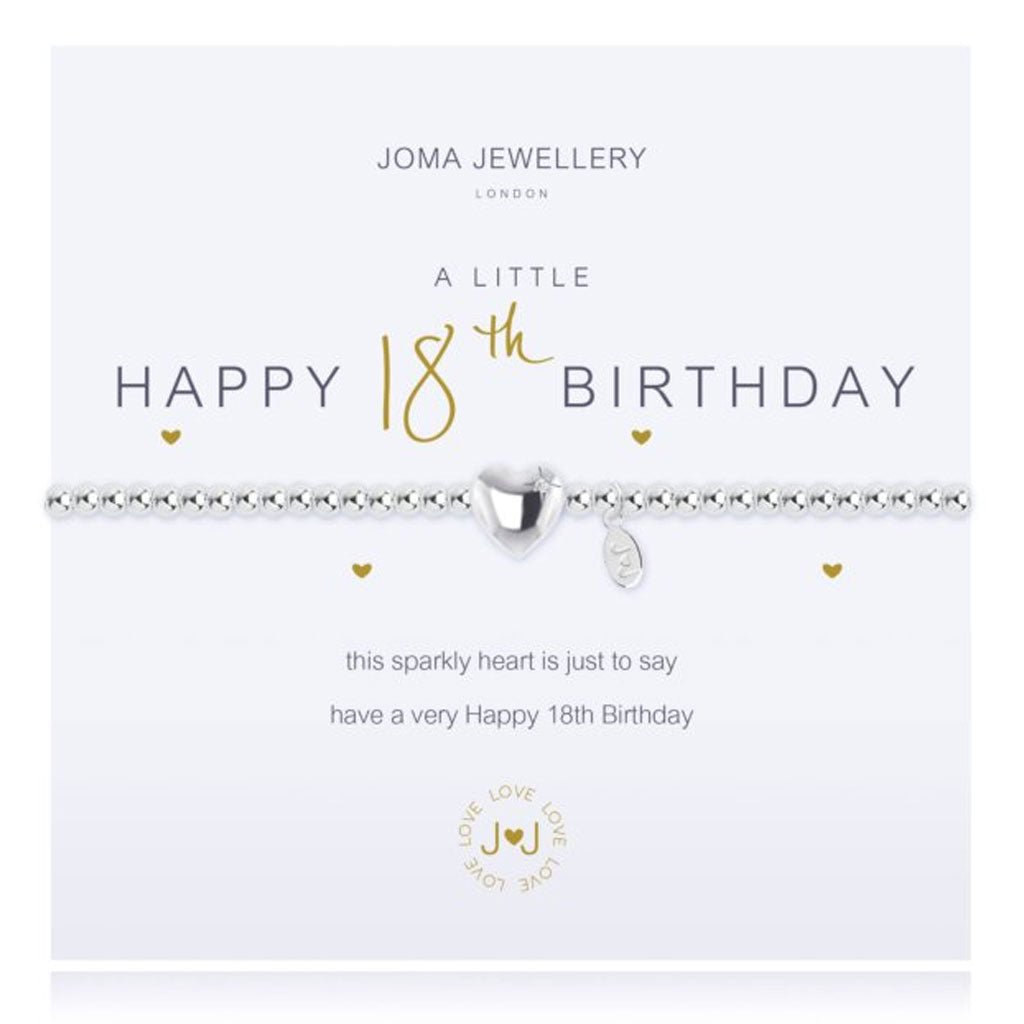 Happy 18th Birthday Bracelet - Cotswold Jewellery