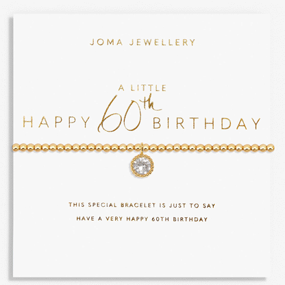 Joma Jewellery Happy 60th Birthday Bracelet - Cotswold Jewellery