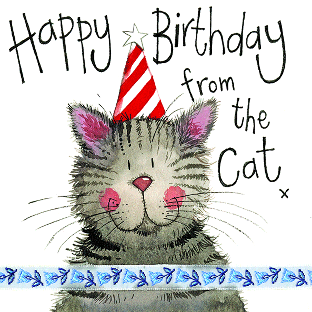 Happy Birthday from the Cat Card - Cotswold Jewellery