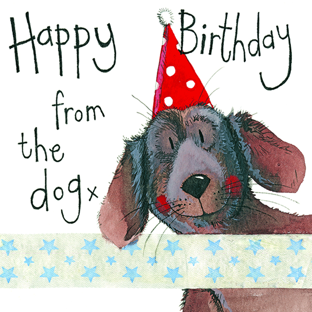 Happy Birthday from the Dog Card - Cotswold Jewellery