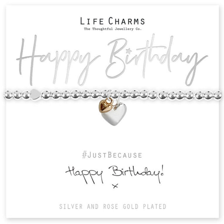 Happy Birthday Hearts Bracelet - Cotswold Jewellery