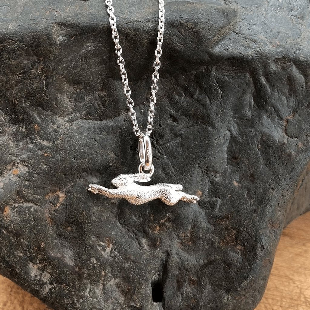 Hare Recycled Sterling Silver Charm - Cotswold Jewellery