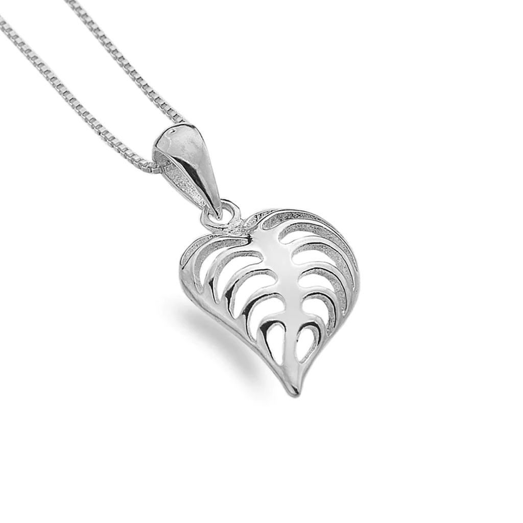 Heart Shaped Leaf Necklace - Cotswold Jewellery
