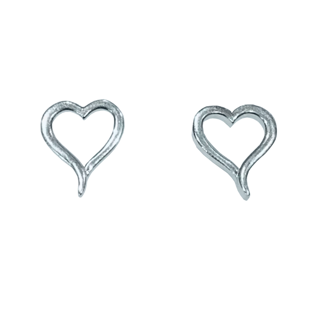 Heart Stud Earrings - Cotswold Jewellery