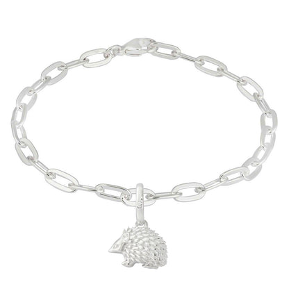 Hedgehog Recycled Sterling Silver braceleton white background