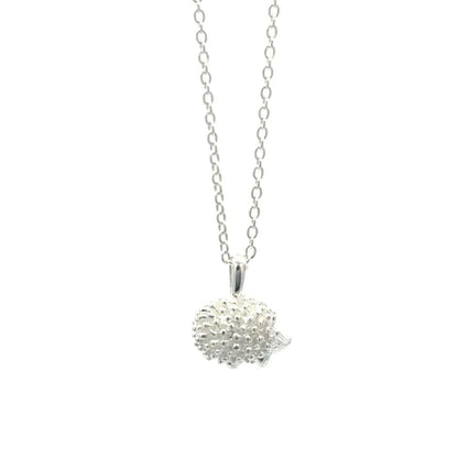 Hedgehog Recycled Sterling Silver Necklace - Cotswold Jewellery