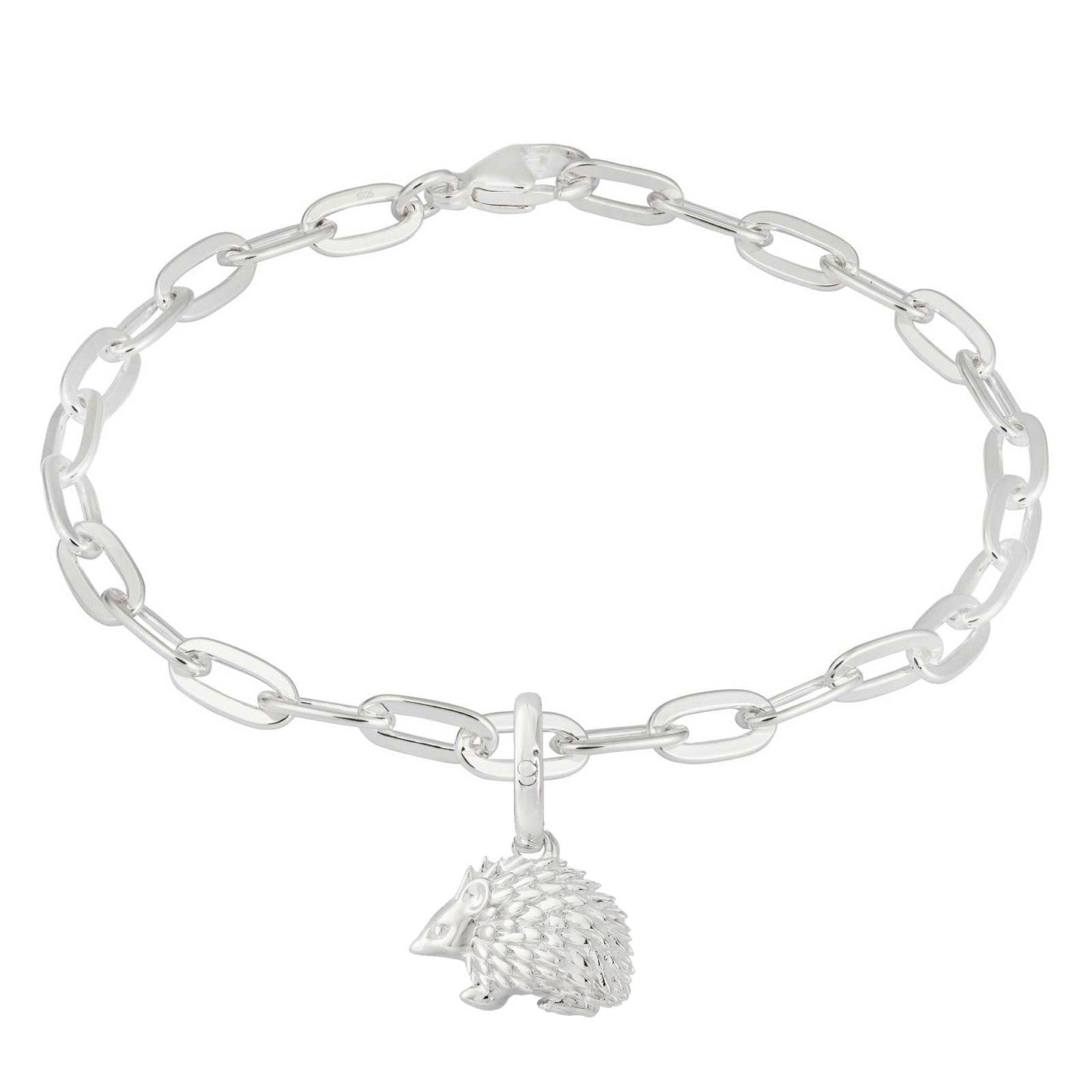 Hedgehog Recycled Sterling Silver Necklace - Cotswold Jewellery