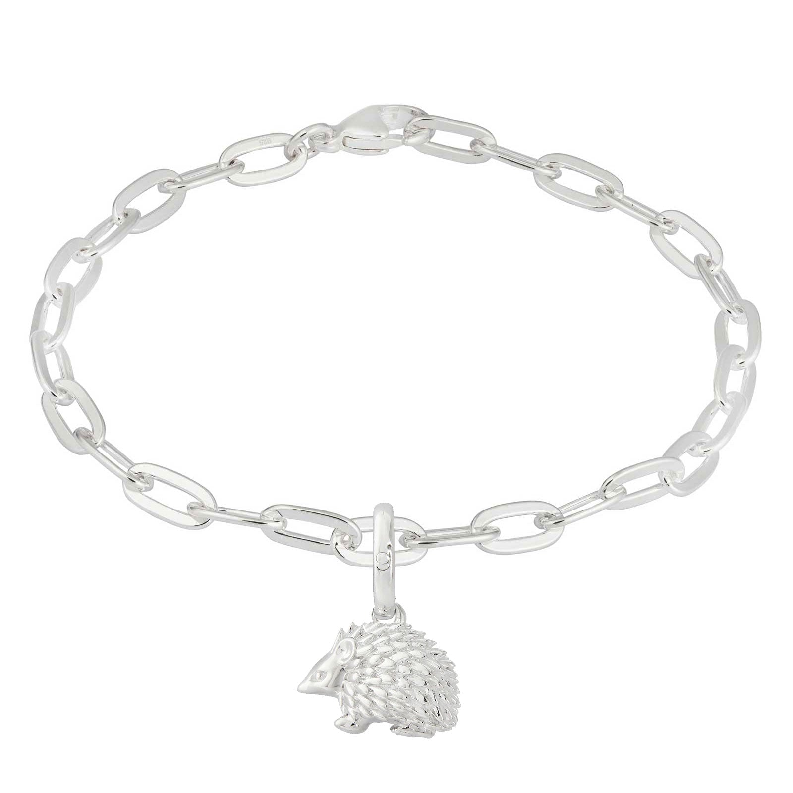 Hedgehog Recycled Sterling Silver Necklace - Cotswold Jewellery