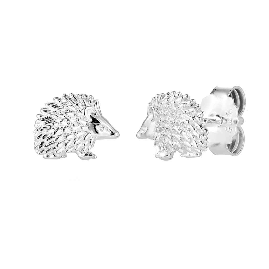 Hedgehog Sterling Silver Earrings - Cotswold Jewellery