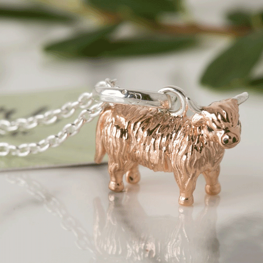Highland Cow Necklace - Cotswold Jewellery