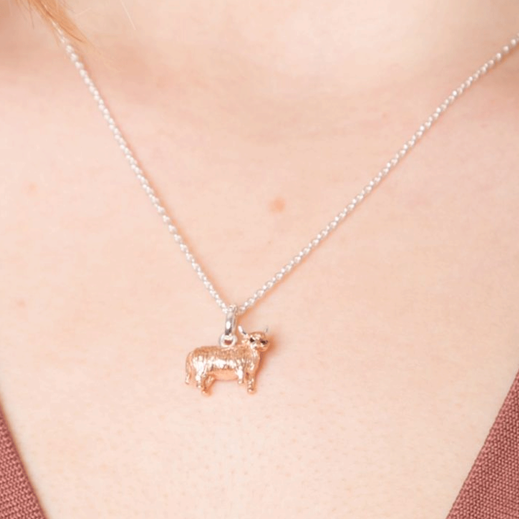 Highland Cow Necklace - Cotswold Jewellery