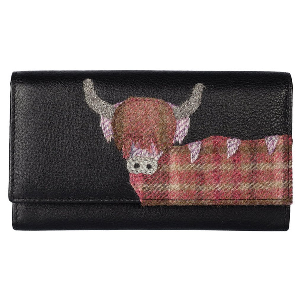Highland Cow Purse Black - Cotswold Jewellery