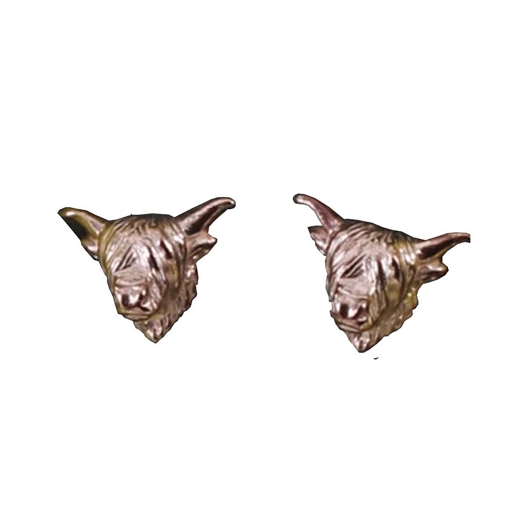 Highland Cow Rose Gold Earrings - Cotswold Jewellery