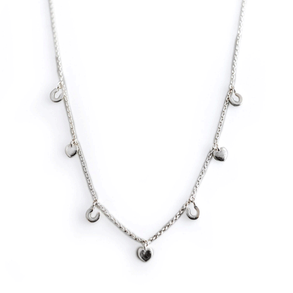 Hiho Silver Hearts and Horseshoes Necklace - Cotswold Jewellery