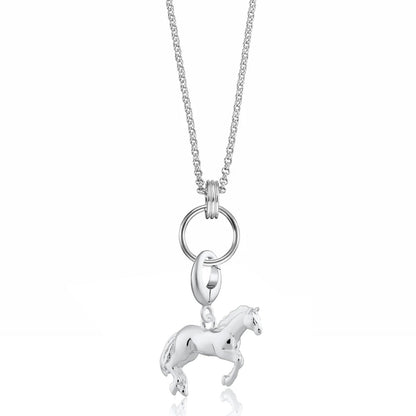 Lily Charmed Horse Charm Necklace